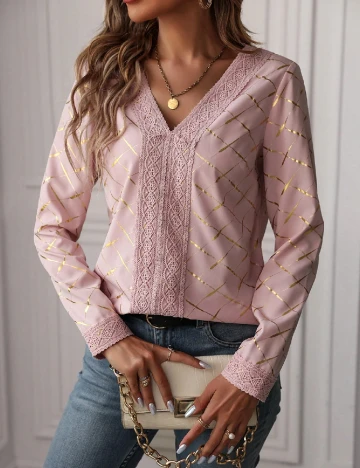 Bluza SHEIN, roz pudra Roz