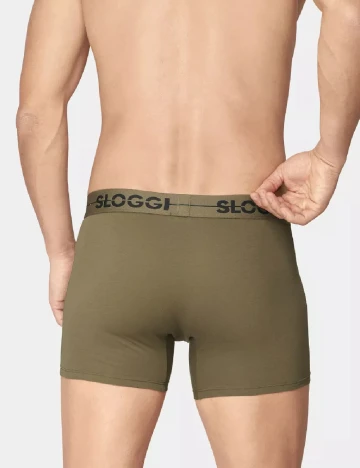 Set Boxeri 2 perechi Sloggi by Triumph, gri/verde Verde
