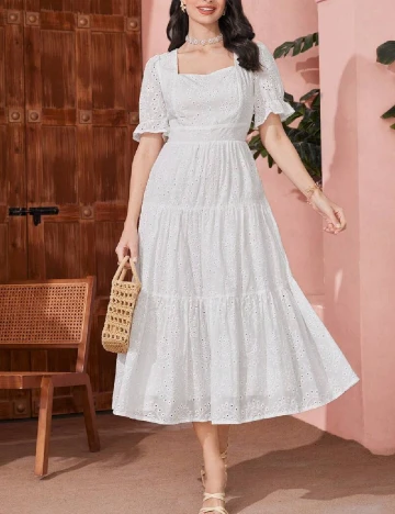 Rochie medie SHEIN, alb Alb