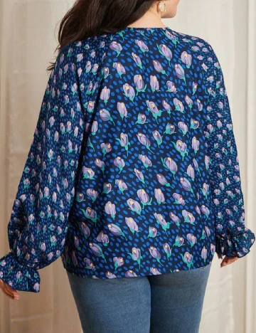 Bluza SHEIN CURVE, albastru Albastru