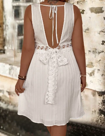 Rochie scurta SHEIN CURVE, alb