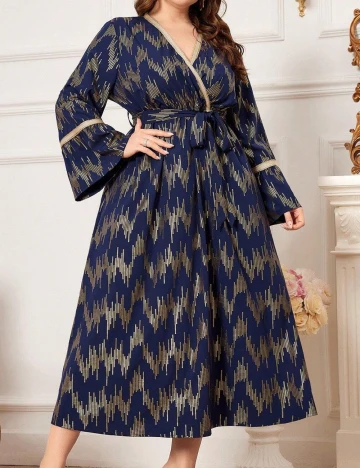 Rochie lunga SHEIN CURVE, bleumarin Albastru