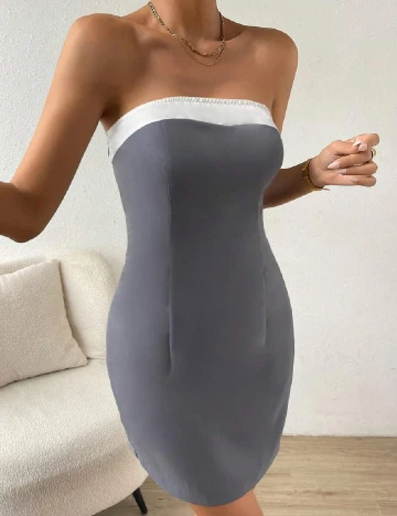 Rochie scurta SHEIN, gri Gri