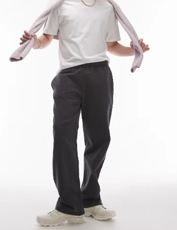 Pantaloni Topman, gri inchis Gri