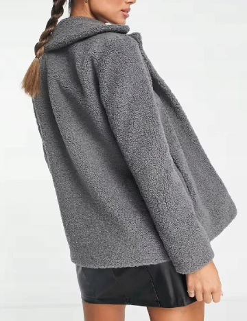 Palton Unreal Fur, gri