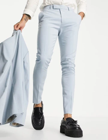 Pantaloni ASOS, bleu Albastru