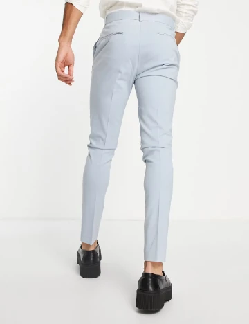 Pantaloni ASOS, bleu Albastru