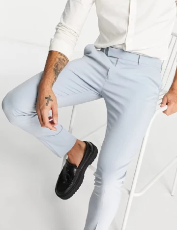 Pantaloni ASOS, bleu Albastru
