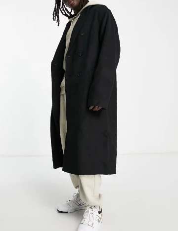 Palton oversize ASOS, negru Negru