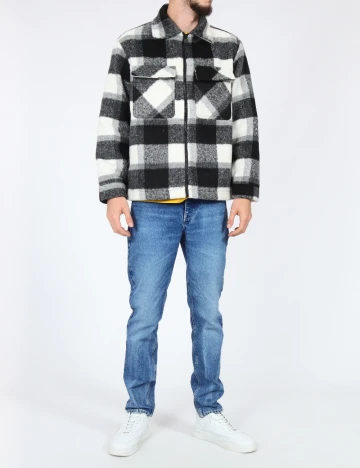 Jacheta Zara, alb/negru Alb