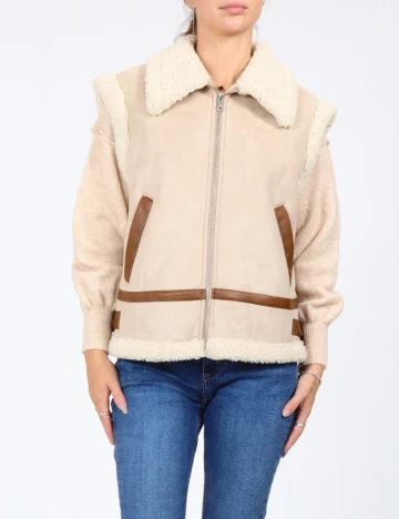 Vesta Vero Moda, crem Crem