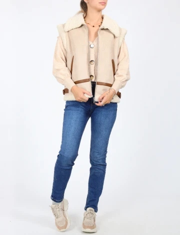 Vesta Vero Moda, crem Crem