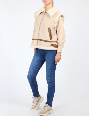 Vesta Vero Moda, crem Crem