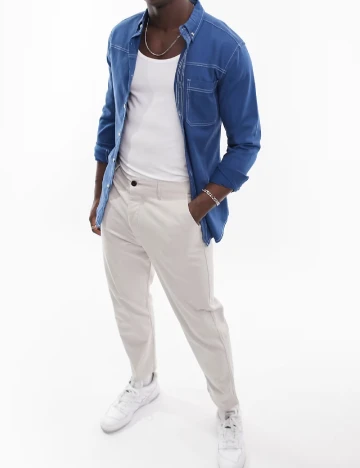 Pantaloni ASOS, bej Crem