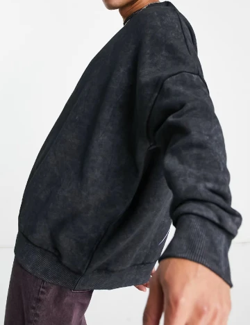 Bluza Oversize ASOS, negru Negru