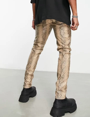 Pantaloni ASOS, imprimeu sarpe Animal print