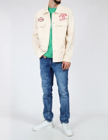 Jacheta Pepe Jeans, ecru Alb