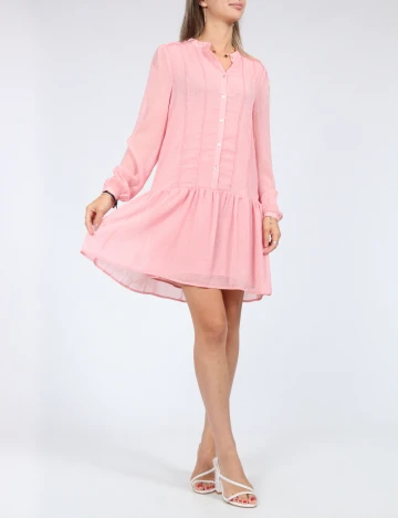 Rochie scurta Pepe Jeans, roz Roz