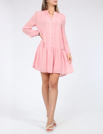Rochie scurta Pepe Jeans, roz Roz