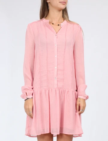 Rochie scurta Pepe Jeans, roz Roz