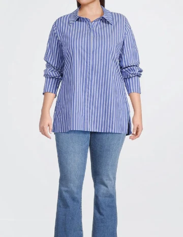 Camasa Karen Millen Plus Size, albastru Albastru