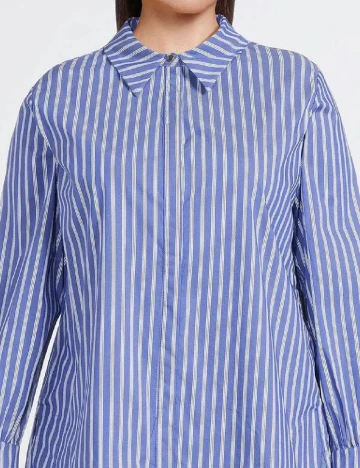 Camasa Karen Millen Plus Size, albastru Albastru