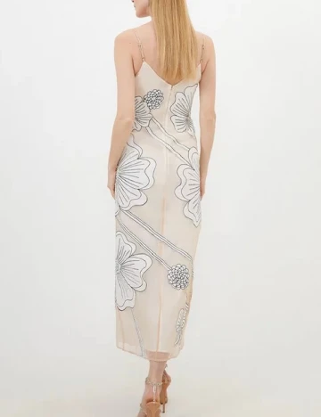 Rochie lunga Karen Millen, crem Crem