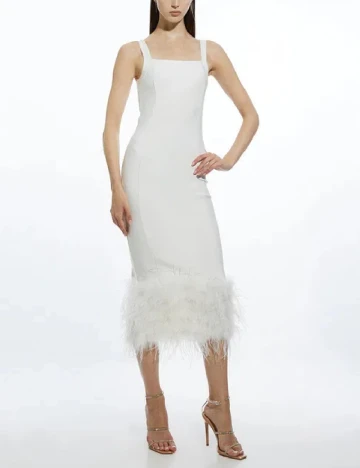 Rochie medie Karen Millen, alb