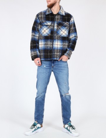 Jacheta Zara, albastru/negru