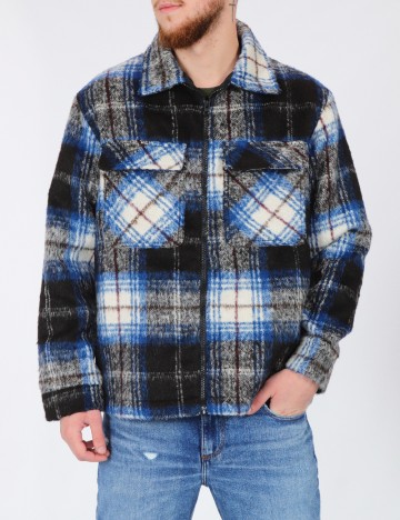 
						Jacheta Zara, albastru/negru