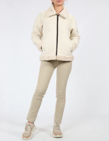 Jacheta Zara, ecru Alb