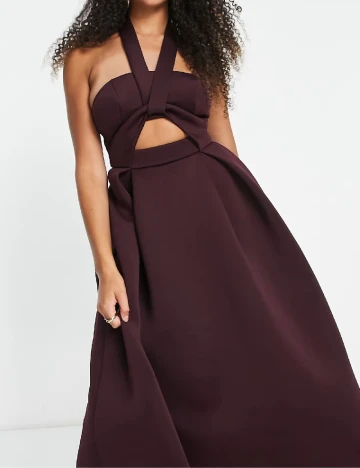 Rochie medie ASOS, pruna