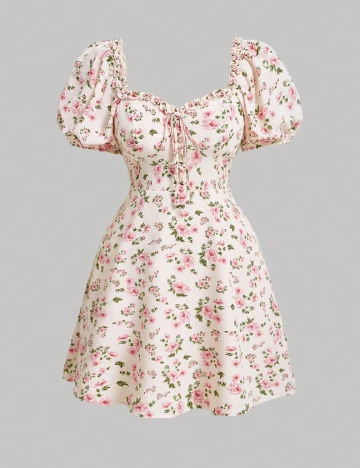 Rochie scurta SHEIN CURVE, floral print Floral print