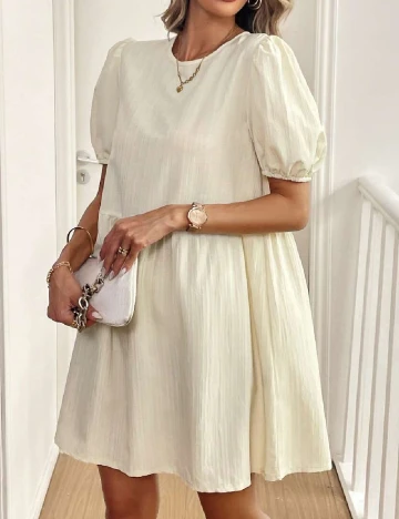 Rochie scurta SHEIN, crem Crem