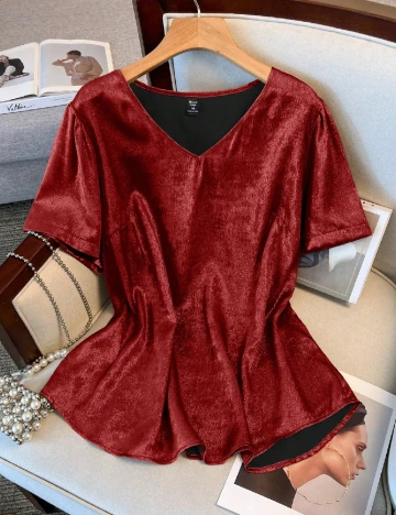 Bluza SHEIN CURVE, rosu Rosu