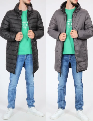 Geaca reversibila House Brand, negru/gri Negru