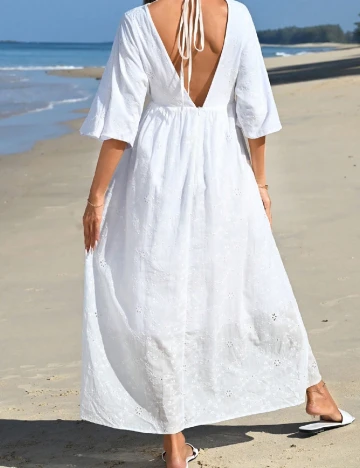 Rochie lunga SHEIN, alb Alb
