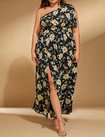 Rochie lunga SHEIN CURVE, floral Floral print