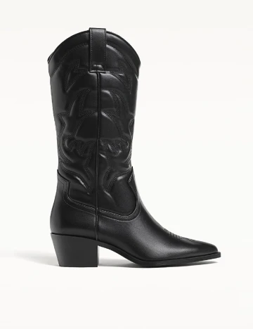 Cizme Stradivarius, negru Negru