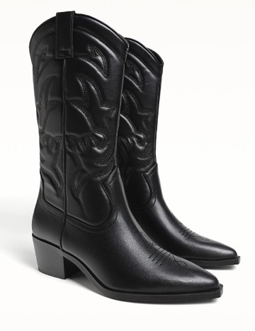 Cizme Stradivarius, negru