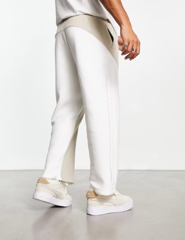 Pantaloni Asos Plus Size Men, alb/crem