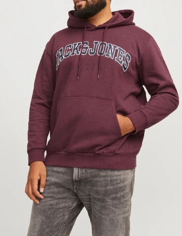 Hanorac Jack&Jones Plus Size Men, grena Rosu