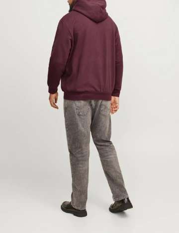 Hanorac Jack&Jones Plus Size Men, grena Rosu