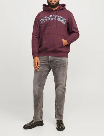 Hanorac Jack&Jones Plus Size Men, grena Rosu