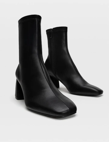 Botine Stradivarius, negru Negru
