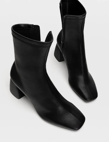 Botine Stradivarius, negru Negru