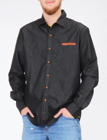 Camasa COOFANDY, negru Negru