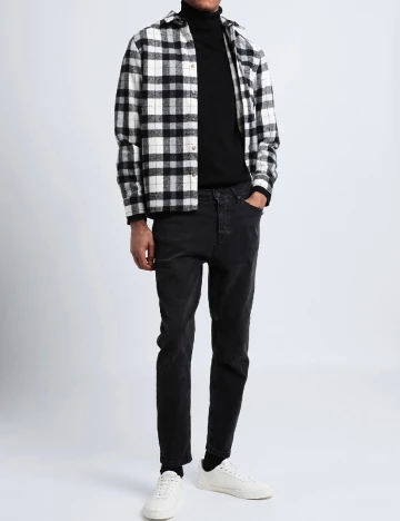 Jacheta Topman, alb/negru Negru