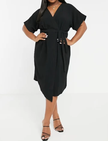 Rochie medie ASOS Curve, negru Negru