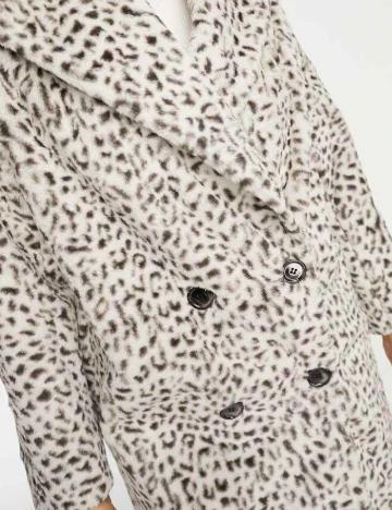Palton Helene Berman, animal print Animal print